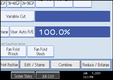 Operation panel screen illustration