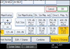 Operation panel screen illustration