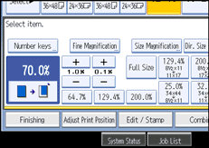 Operation panel screen illustration