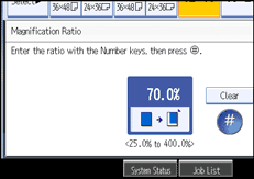 Operation panel screen illustration