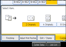 Operation panel screen illustration