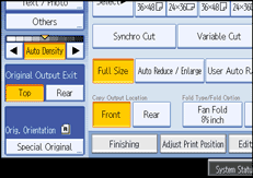 Operation panel screen illustration