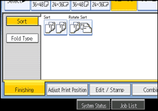 Operation panel screen illustration