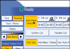 Operation panel screen illustration