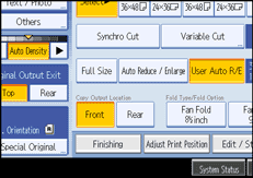 Operation panel screen illustration