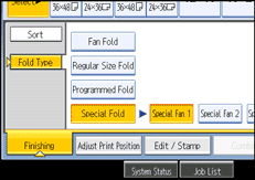 Operation panel screen illustration