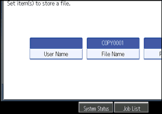 Operation panel screen illustration