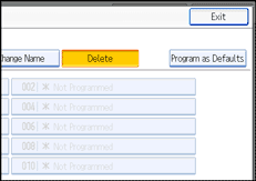 Operation panel screen illustration