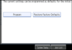 Operation panel screen illustration