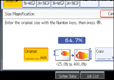 Operation panel screen illustration