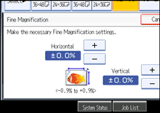 Operation panel screen illustration
