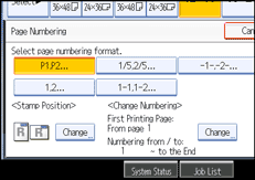 Operation panel screen illustration