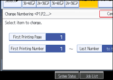 Operation panel screen illustration