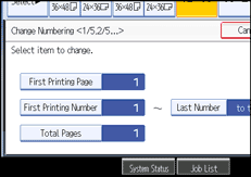 Operation panel screen illustration