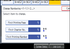 Operation panel screen illustration