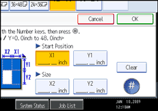Operation panel screen illustration