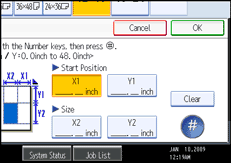 Operation panel screen illustration