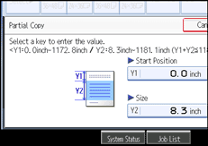 Operation panel screen illustration
