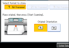 Operation panel screen illustration