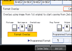 Operation panel screen illustration