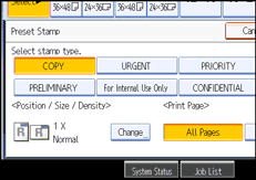 Operation panel screen illustration