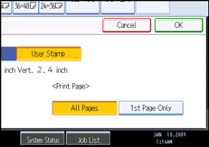 Operation panel screen illustration
