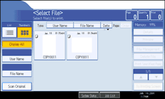 Operation panel screen illustration