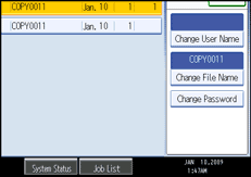 Operation panel screen illustration