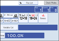 Operation panel screen illustration