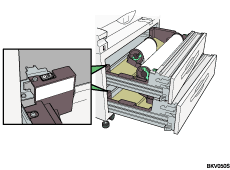 Paper roll trays illustration