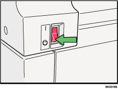 Main power switch illustration