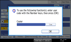 Operation panel screen illustration