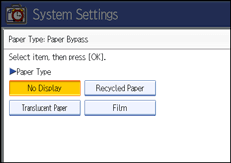 Operation panel screen illustration