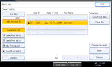 Operation panel screen illustration
