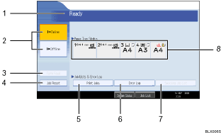 Operation panel screen illustration