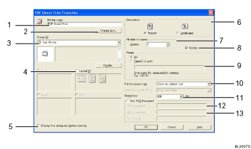 Application screen illustration numbered callout illustration