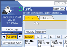 Operation panel screen illustration