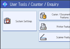 Operation panel screen illustration