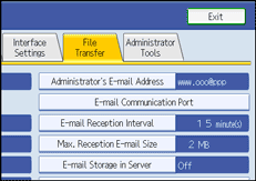 Operation panel screen illustration