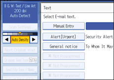 Operation panel screen illustration