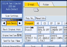 Operation panel screen illustration