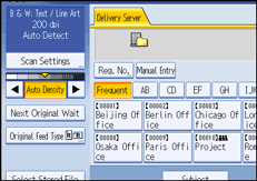 Operation panel screen illustration