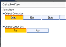 Operation panel screen illustration