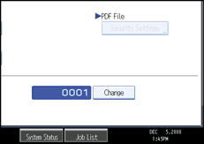 Operation panel screen illustration