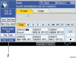 Operation panel screen illustration numbered callout illustration