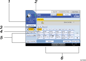 Operation panel screen illustration numbered callout illustration