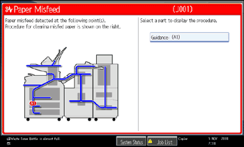 Operation panel screen illustration