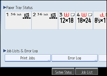 Operation panel screen illustration