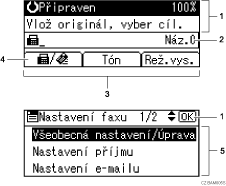 Obr&aacute;zek displeje ovl&aacute;dac&iacute;ho panelu s �&iacute;seln&yacute;mi popisky