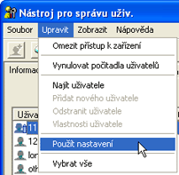 Obrázek obrazovky aplikace
